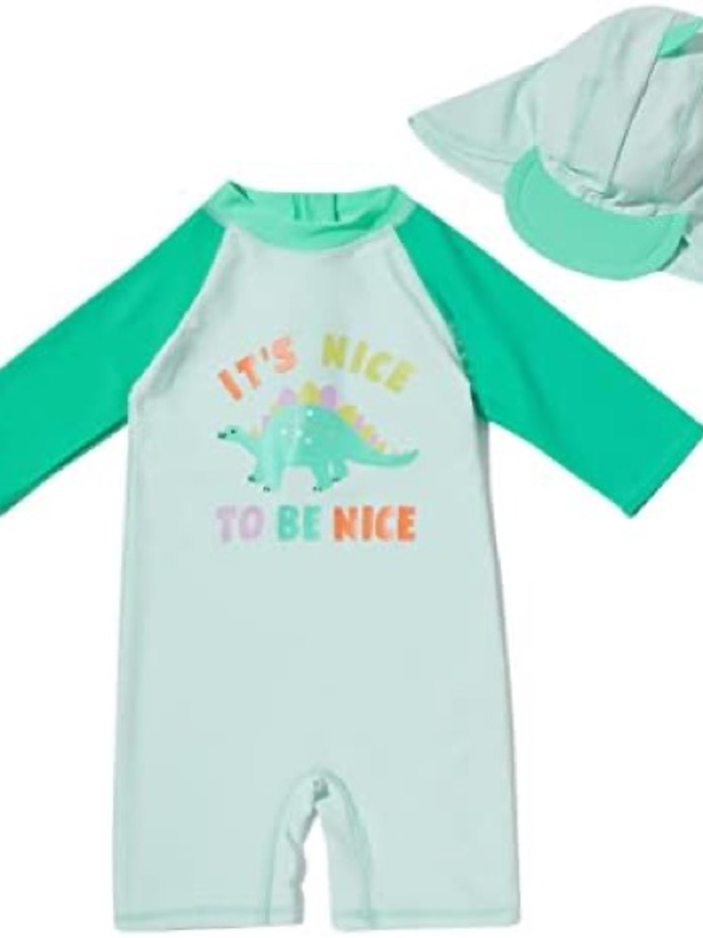 Best For All One Piece Stegosaurus Swimsuit and Hat